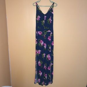 JustFab Split Leg Floral Jumpsuit 2X
